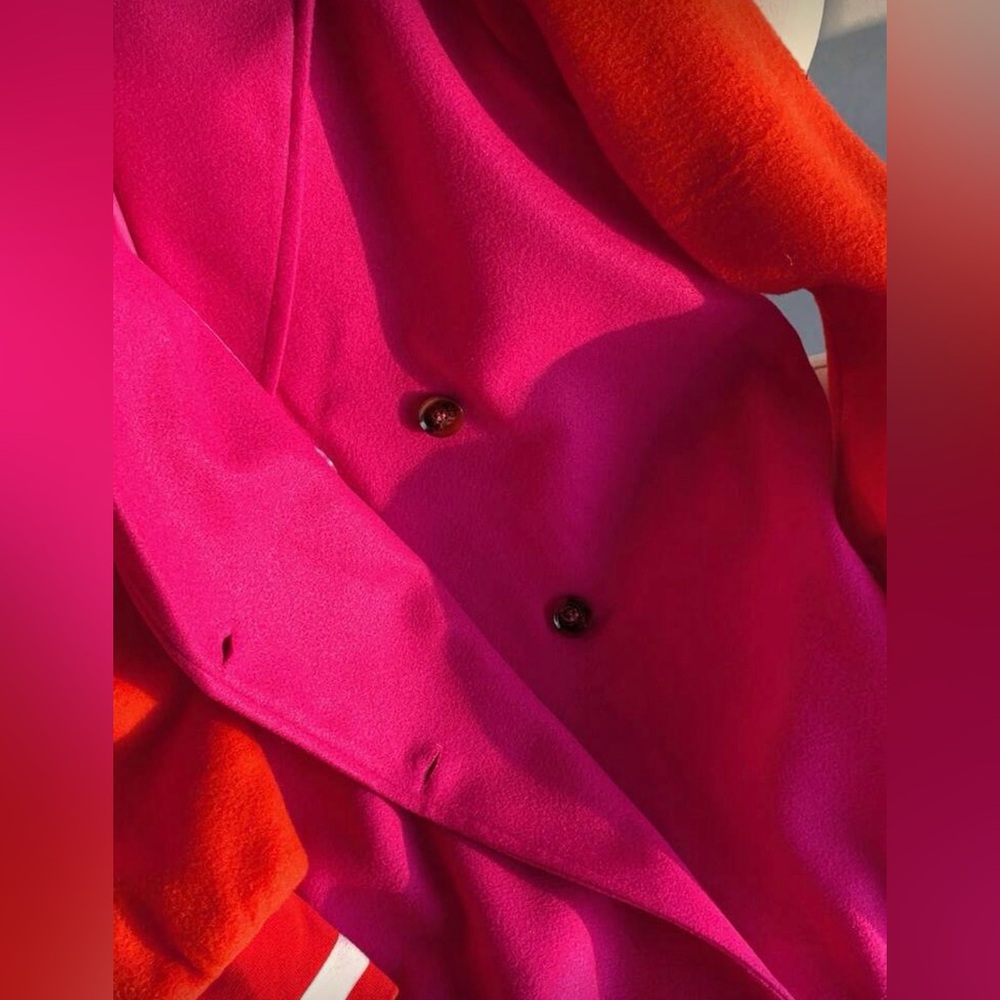 Pink and Orange Trench Coat